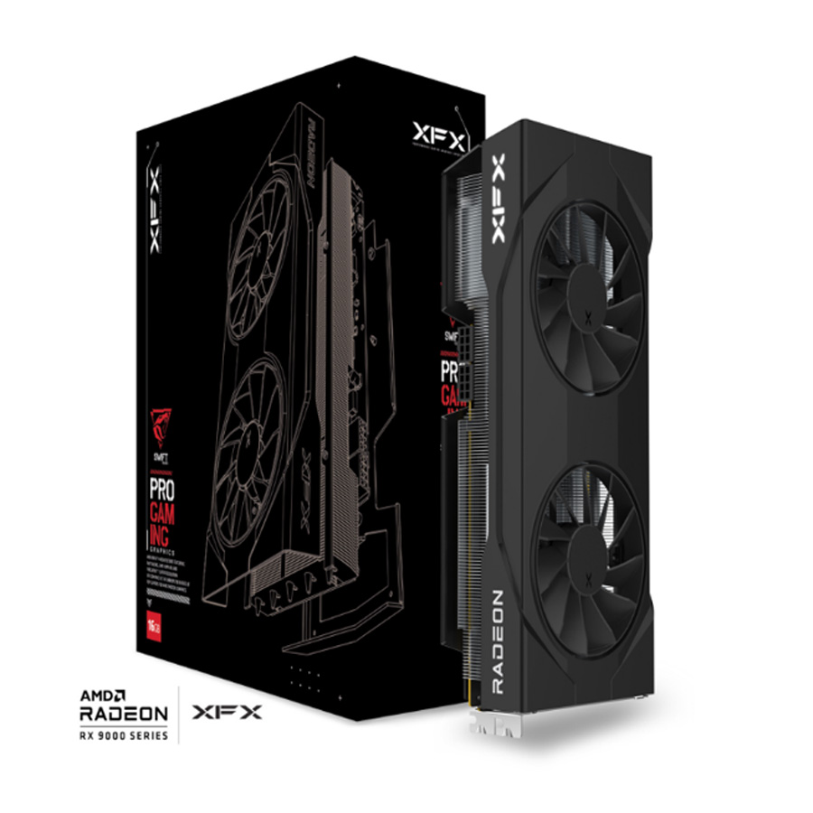 XFX Swift AMD Radeon™ RX 9070XT Dual fan Gaming Edition with 16GB