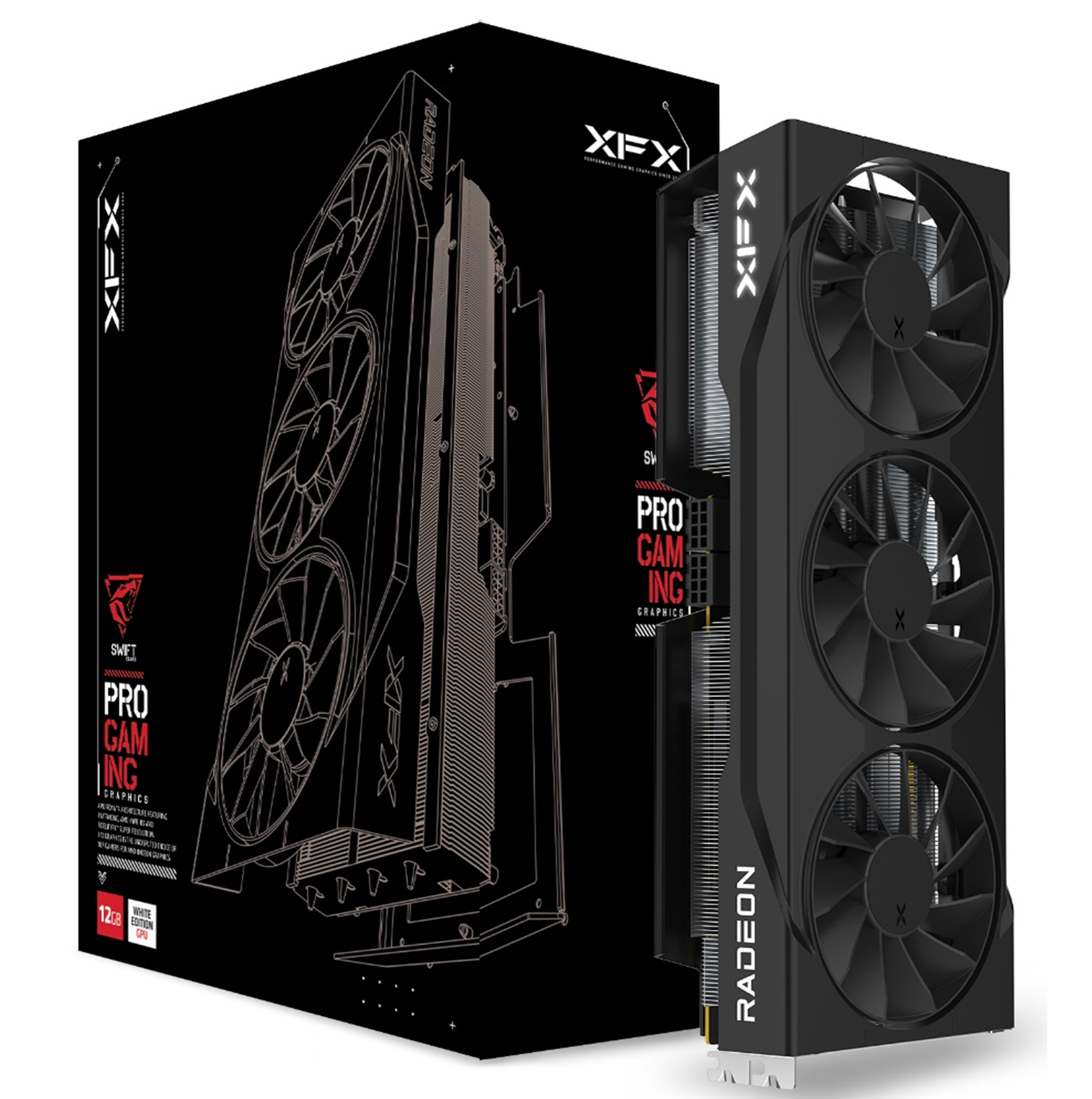 XFX Swift AMD Radeon™ RX 9070 GRE Triple Fan Gaming Graphics Card