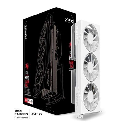 XFX Swift AMD Radeon™ RX 9060 XT OC White Triple Fan with 16GB