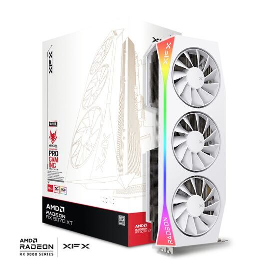 XFX Mercury AMD Radeon™ RX 9070 XT OC White Gaming Edition