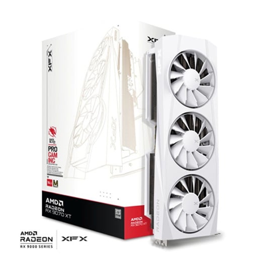 XFX Quicksilver AMD Radeon™ RX 9070 XT White Magnetic Air Edition